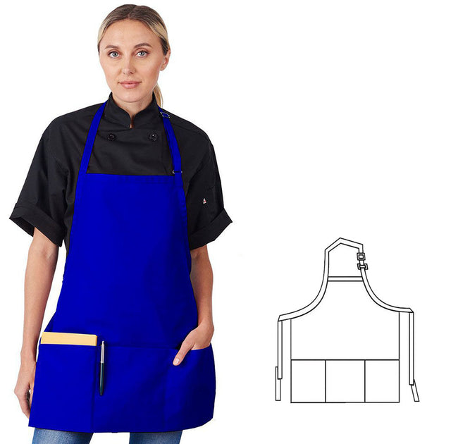 APRON WITH POCKET l TRAVEL l WHITE or BLUE