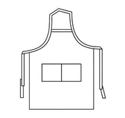 HiLite Fixed Neck Extra Long Bib Apron - Two Pockets - Wrinkle Resistant (28″ W x 34″ H)- 800