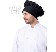 HiLite 13" Tall Master Chef Hat, Adjustable Velcro Closure One Size Fit Most - 110
