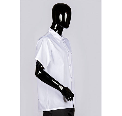 HiLite White Cook Shirt, Utility Shirt, Short Sleeve - 430WH