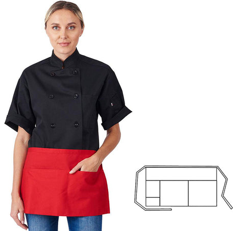 HiLite Three Pocket Waist Apron Wrinkle Resistant (22" W x 12" H) - 970