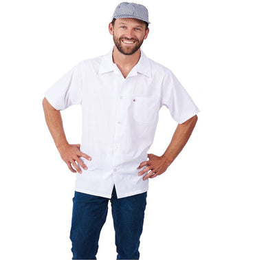 HiLite White Cook Shirt, Utility Shirt, Short Sleeve - 430WH