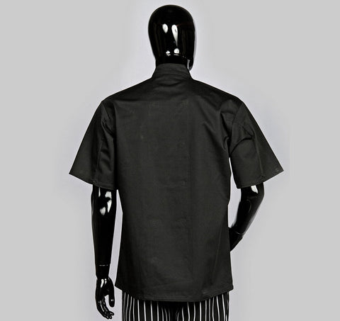 HiLite Classic Black Unisex Short Sleeve Chef Coat  - 530BK