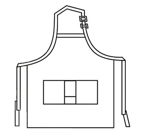 HiLite Adjustable Neck Three Pockets Bib Apron - Wrinkle Resistant (28″ W x 30″ H)- 822P3A
