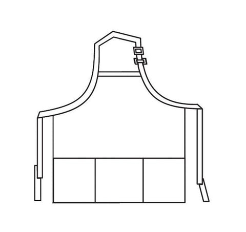 HiLite Adjustable Neck Three Pockets Bib Apron Wrinkle Resistant (24″ W x 24″ H)- 833P3A