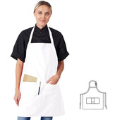 HiLite Adjustable Neck Three Pockets Bib Apron - Wrinkle Resistant (28″ W x 30″ H)- 822P3A