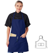 HiLite Adjustable Neck Three Pockets Bib Apron - Wrinkle Resistant (28″ W x 30″ H)- 822P3A