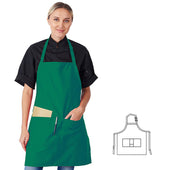 HiLite Adjustable Neck Three Pockets Bib Apron - Wrinkle Resistant (28″ W x 30″ H)- 822P3A