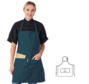 HiLite Adjustable Neck Three Pockets Bib Apron - Wrinkle Resistant (28″ W x 30″ H)- 822P3A