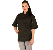 HiLite Classic Black Unisex Short Sleeve Chef Coat  - 530BK