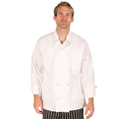 Hilite Classic White Unisex Long Sleeve Chef Coat - 550WH