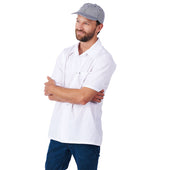 HiLite White Cook Shirt, Utility Shirt, Short Sleeve - 430WH