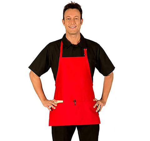 HiLite Adjustable Neck Three Pockets Bib Apron Wrinkle Resistant (24″ W x 24″ H)- 833P3A