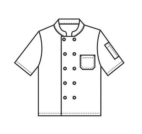 HiLite Classic White Unisex Short Sleeve Chef Coat - 540WH