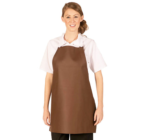 Hilite Adjustable Neck Heavy Duty Brown PVC Vinyl Bib Apron (26″ W x 28″ H)- 855A