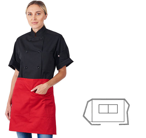HiLite Two Pockets 1/2 Bistro Apron Wrinkle Resistant (30″ W x 18″ H)- 930
