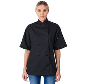 HiLite Classic Black Unisex Short Sleeve Chef Coat  - 530BK