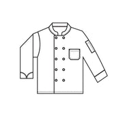 Hilite Classic White Unisex Long Sleeve Chef Coat - 550WH