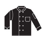 Hilite Classic Black Unisex Long Sleeve Chef Coat - 560BK