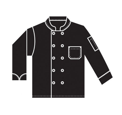 Hilite Classic Black Unisex Long Sleeve Chef Coat - 560BK
