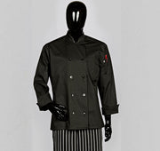 Hilite Classic Black Unisex Long Sleeve Chef Coat - 560BK