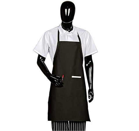 HiLite Fixed Neck Extra Long Bib Apron - Two Pockets - Wrinkle Resistant (28″ W x 34″ H)- 800