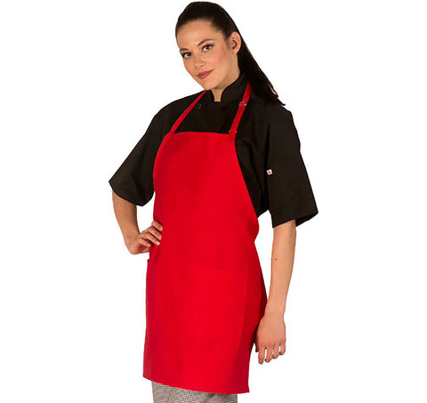 HiLite Adjustable Neck Three Pockets Bib Apron - Wrinkle Resistant (28″ W x 30″ H)- 822P3A