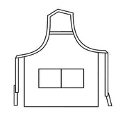 HiLite Fixed Neck Bib Apron - Two Pockets - Wrinkle Resistant (28″ W x 30″ H) - 822P2