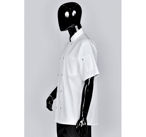 HiLite Classic White Unisex Short Sleeve Chef Coat - 540WH
