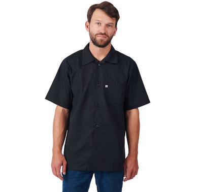HiLite Black Cook Shirt, Utility Shirt, Short Sleeve - 440BK