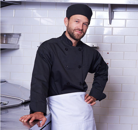 Hilite Classic Black Unisex Long Sleeve Chef Coat - 560BK