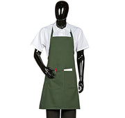 HiLite Fixed Neck Extra Long Bib Apron - Two Pockets - Wrinkle Resistant (28″ W x 34″ H)- 800