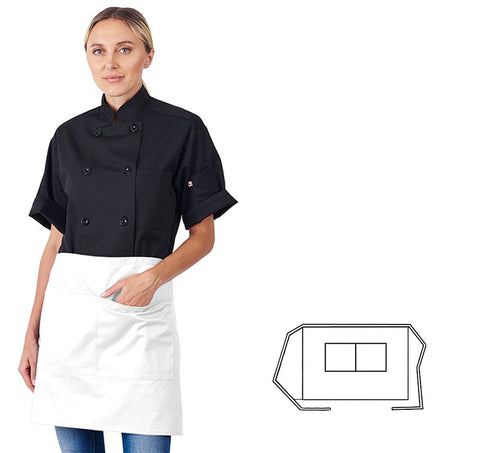 HiLite Two Pockets 1/2 Bistro Apron Wrinkle Resistant (30″ W x 18″ H)- 930