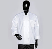 Hilite Classic White Unisex Long Sleeve Chef Coat - 550WH