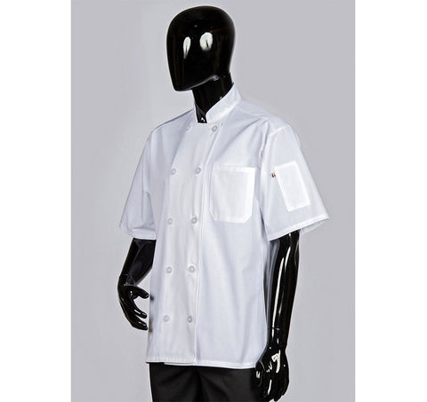 HiLite Classic White Unisex Short Sleeve Chef Coat - 540WH