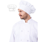 HiLite 13" Tall Master Chef Hat, Adjustable Velcro Closure One Size Fit Most - 110