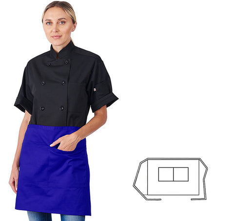 HiLite Two Pockets 1/2 Bistro Apron Wrinkle Resistant (30″ W x 18″ H)- 930