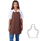 Hilite Adjustable Neck Heavy Duty Brown PVC Vinyl Bib Apron (26″ W x 28″ H)- 855A