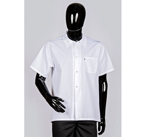 HiLite White Cook Shirt, Utility Shirt, Short Sleeve - 430WH