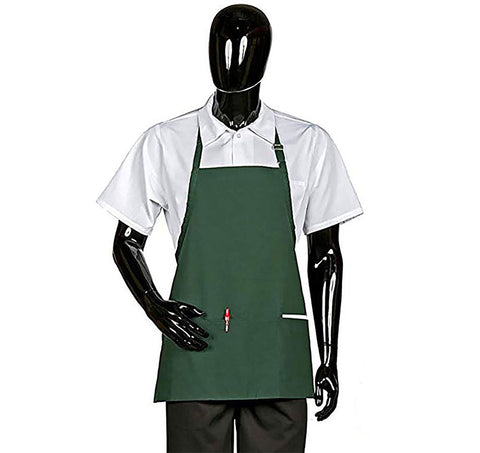 Hedley & Bennett HB001543 Full Length Bib Apron w/ (2) Pockets - 33 x 30, Cotton, Egg Yolk Yellow