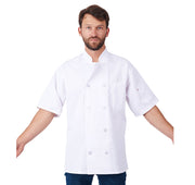 HiLite Classic White Unisex Short Sleeve Chef Coat - 540WH