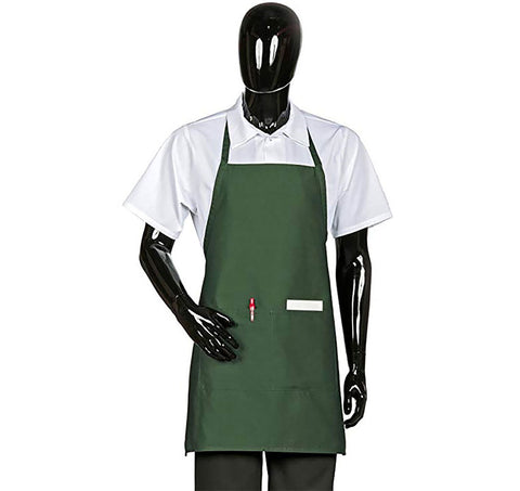 HiLite Fixed Neck Bib Apron - Two Pockets - Wrinkle Resistant (28″ W x 30″ H) - 822P2