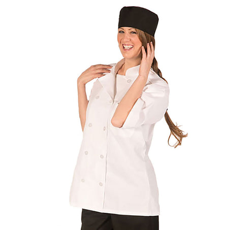 HiLite Classic White Unisex Short Sleeve Chef Coat - 540WH