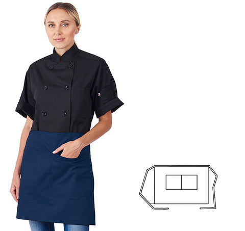 HiLite Two Pockets 1/2 Bistro Apron Wrinkle Resistant (30″ W x 18″ H)- 930