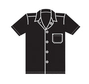 HiLite Black Cook Shirt, Utility Shirt, Short Sleeve - 440BK