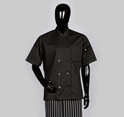 HiLite Classic Black Unisex Short Sleeve Chef Coat  - 530BK