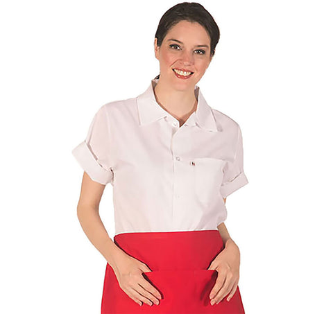 HiLite White Cook Shirt, Utility Shirt, Short Sleeve - 430WH