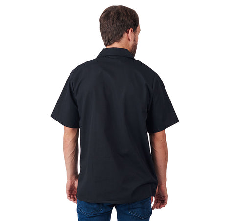 HiLite Black Cook Shirt, Utility Shirt, Short Sleeve - 440BK